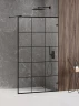 Душевая перегородка New Trendy Avexa Black 80 EXK-2021 профиль Черный стекло прозрачное