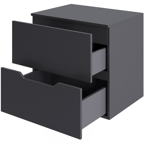 Тумба под раковину Orange Line 60 Li-60TugMDF подвесная Графит матовый МДФ / ЛДСП