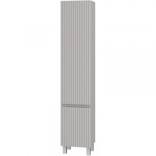 Шкаф пенал Brevita Victory 35 L VIC-05035-500L Серый шелк МДФ / ЛДСП