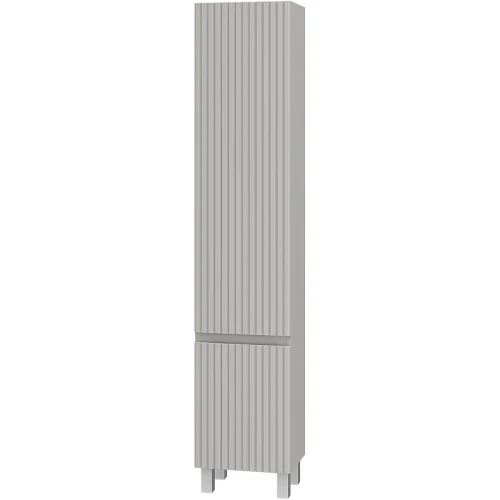Шкаф пенал Brevita Victory 35 L VIC-05035-500L Серый шелк МДФ / ЛДСП