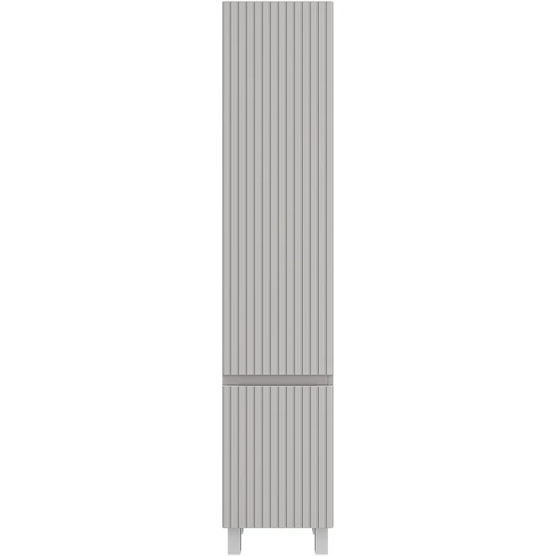 Шкаф пенал Brevita Victory 35 L VIC-05035-500L Серый шелк МДФ / ЛДСП