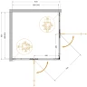 Душевой уголок Cezares Liner 90x90 LINER-A-2-90-C-Cr профиль Хром стекло прозрачное