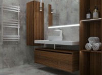 Тумба Boheme Armadi Art Flat Vallessi Uno-S 140 897-140-D подвесная Dark oak МДФ / ЛДСП