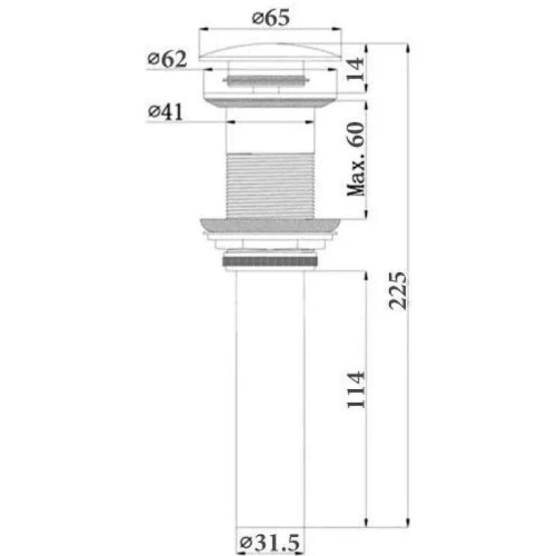 Донный клапан Comforty DK-01MDG 00-00013472 click-clack Темно-зеленый матовый