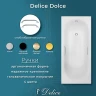 Ванна из искусственного камня Delice Dolce 170х75 DLR330059R-G цвет Белый глянцевый с ручками Хром