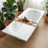 Ванна из искусственного камня Delice Dolce 170х75 DLR330059R-G цвет Белый глянцевый с ручками Хром