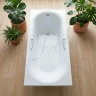 Ванна из искусственного камня Delice Dolce 170х75 DLR330059R-G цвет Белый глянцевый с ручками Хром