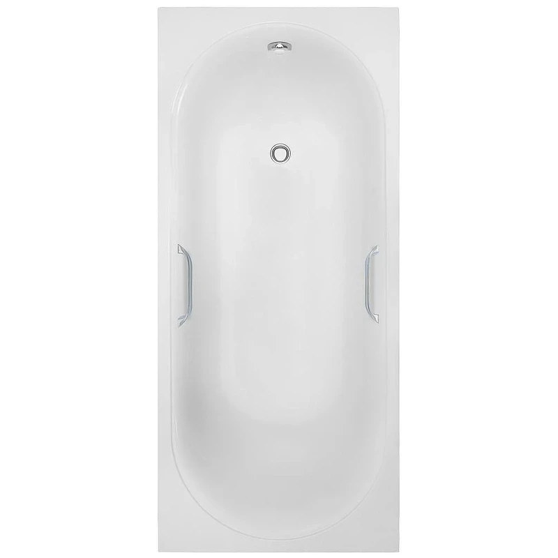 Ванна из искусственного камня Delice Dolce 170х75 DLR330059R-G цвет Белый глянцевый с ручками Хром