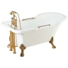 Ванна из искусственного камня Migliore Impero 180x87 26926 ножки Leone Standart Бронза