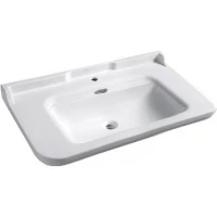 Раковина Kerasan Waldorf 100 4142K1bi/cr*1 Белая фарфор подвесная, полувстраиваемая