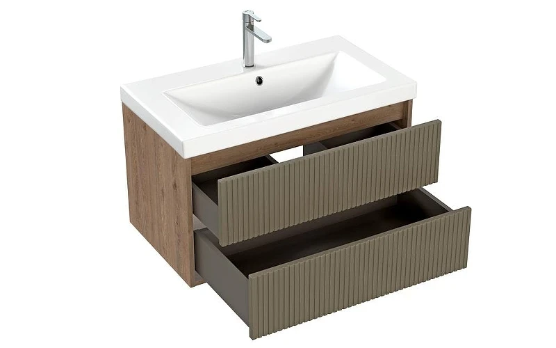 Тумба под раковину Cersanit Classic Ribble 80 69280 подвесная цвет Коричневый