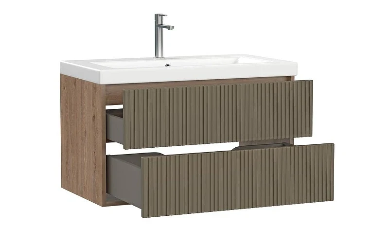 Тумба под раковину Cersanit Classic Ribble 80 69280 подвесная цвет Коричневый
