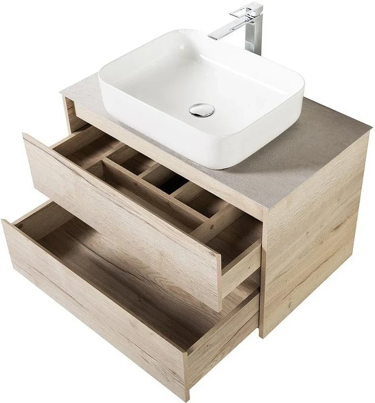 Тумба под раковину BelBagno Kraft 80 KRAFT-800-2C-SO-RGB подвесная Rovere Galifax Bianco МДФ / ЛДСП