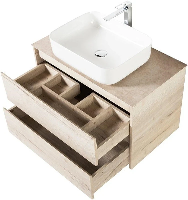 Тумба под раковину BelBagno Kraft 80 KRAFT-800-2C-SO-RGB подвесная Rovere Galifax Bianco МДФ / ЛДСП
