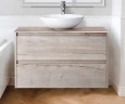 Тумба под раковину BelBagno Kraft 80 KRAFT-800-2C-SO-RGB подвесная Rovere Galifax Bianco МДФ / ЛДСП