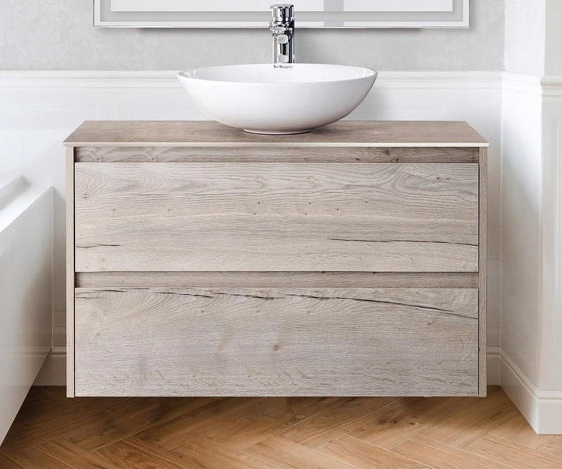 Тумба под раковину BelBagno Kraft 80 KRAFT-800-2C-SO-RGB подвесная Rovere Galifax Bianco МДФ / ЛДСП