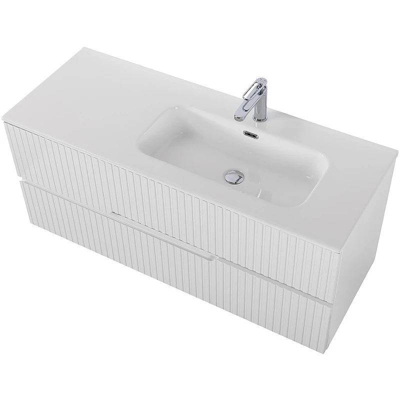 Тумба под раковину Cezares Duet-N 120 R DUET-N-1200-2C-SO-BL-R подвесная Bianco Lucido МДФ / ЛДСП