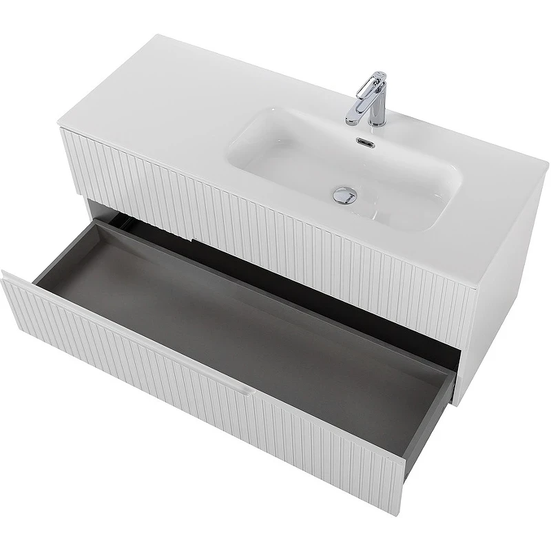 Тумба под раковину Cezares Duet-N 120 R DUET-N-1200-2C-SO-BL-R подвесная Bianco Lucido МДФ / ЛДСП