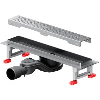 Душевой лоток AM.PM MasterFlow 40 W01SC-P11-040-01SB с решеткой Хром матовый Cut Gradient