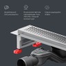 Душевой лоток AM.PM MasterFlow 40 W01SC-P11-040-01SB с решеткой Хром матовый Cut Gradient