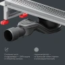 Душевой лоток AM.PM MasterFlow 40 W01SC-P11-040-01SB с решеткой Хром матовый Cut Gradient