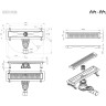Душевой лоток AM.PM MasterFlow 40 W01SC-P11-040-01SB с решеткой Хром матовый Cut Gradient