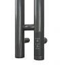 Электрический полотенцесушитель APEXTERMO Luna 1100x80 LN10111GF с крючками цвет Графит металлик
