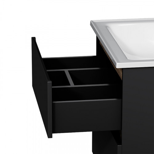 Тумба под раковину AM.PM X-Joy 65 M85AFHX0652BM подвесная Черная матовая МДФ / ЛДСП