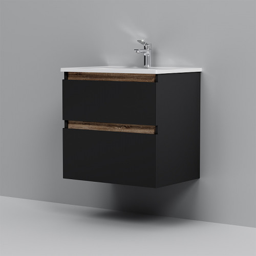 Тумба под раковину AM.PM X-Joy 65 M85AFHX0652BM подвесная Черная матовая МДФ / ЛДСП