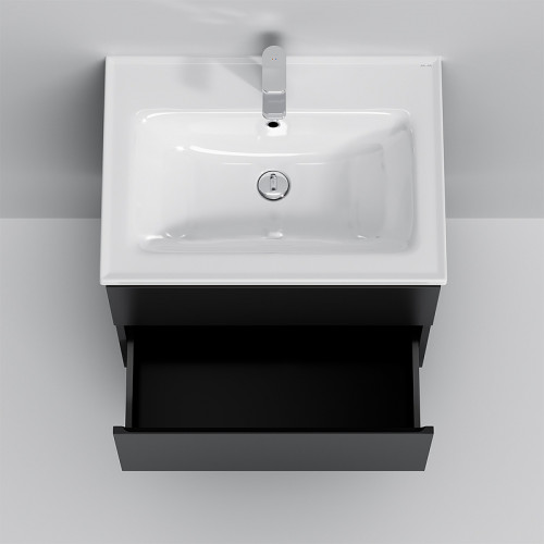 Тумба под раковину AM.PM X-Joy 65 M85AFHX0652BM подвесная Черная матовая МДФ / ЛДСП