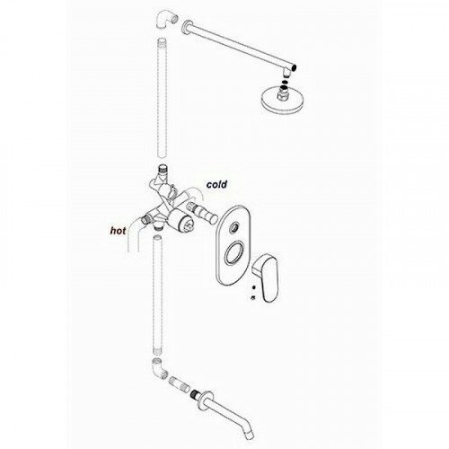 Смеситель для душа WasserKRAFT Isar 1361 Темная бронза латунь встраиваемый