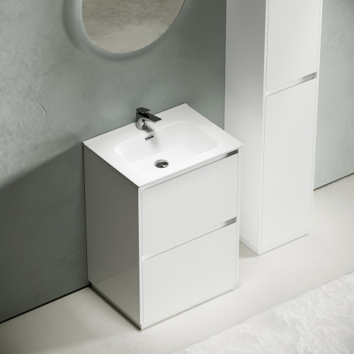 Тумба под раковину Sancos Libra Floor 60 LB60FW Белый глянец МДФ / ЛДСП