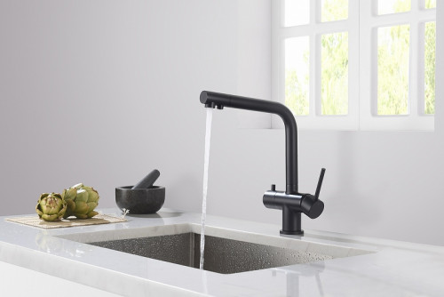 Смеситель для кухни Timo Saona 2396/03F Черный матовый латунь