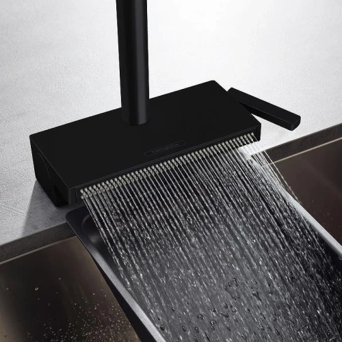 Смеситель для кухни Hansgrohe Aquno Select M81 2jet sBox 73830670 Черный матовый латунь