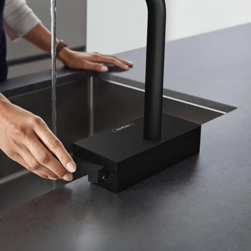 Смеситель для кухни Hansgrohe Aquno Select M81 2jet sBox 73830670 Черный матовый латунь