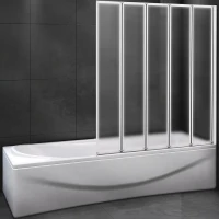 Шторка на ванну Cezares Relax 120 R RELAX-V-5-120/140-P-Bi-R профиль Серый стекло рифленое