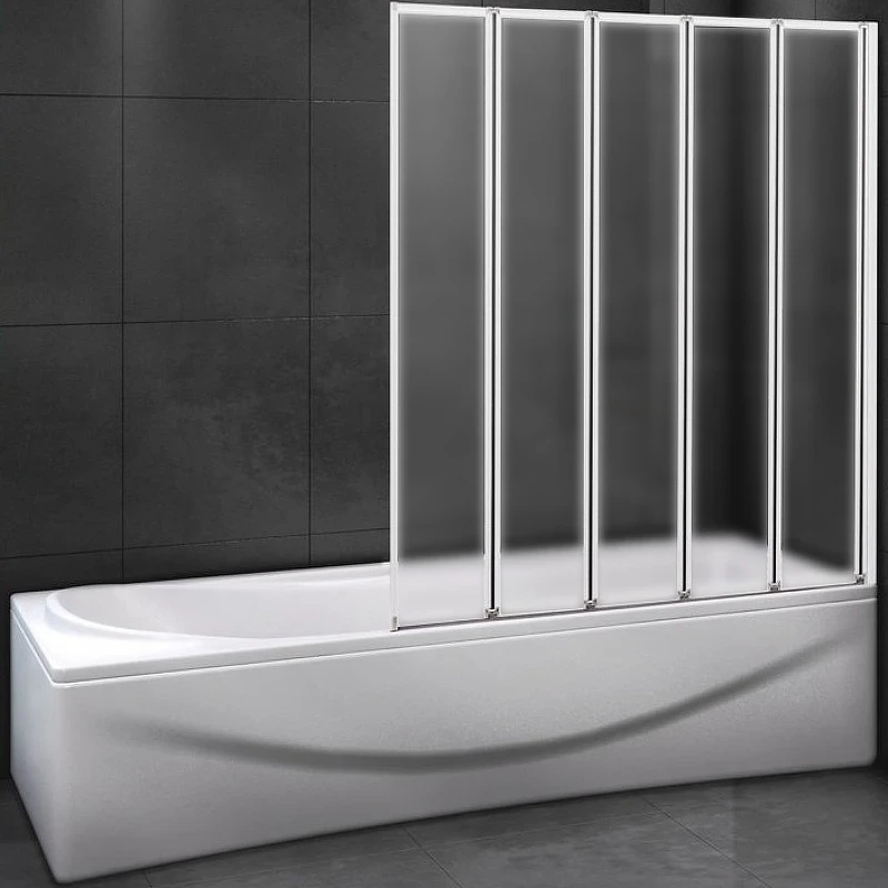 Шторка на ванну Cezares Relax 120 R RELAX-V-5-120/140-P-Bi-R профиль Серый стекло рифленое