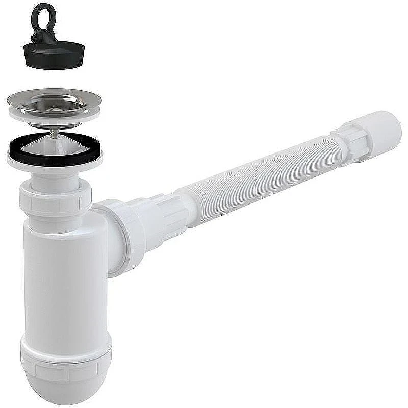 Сифон для раковины Alcaplast AG2105123710 (A41+A71) Хром