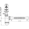 Сифон для раковины Alcaplast AG2105123710 (A41+A71) Хром