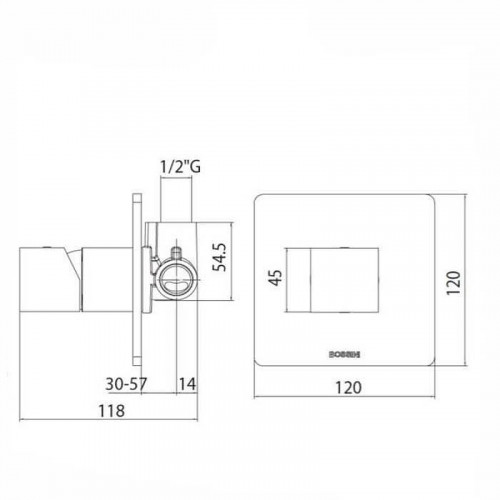 Смеситель для душа Bossini Cube Z00064.030 цвет Хром