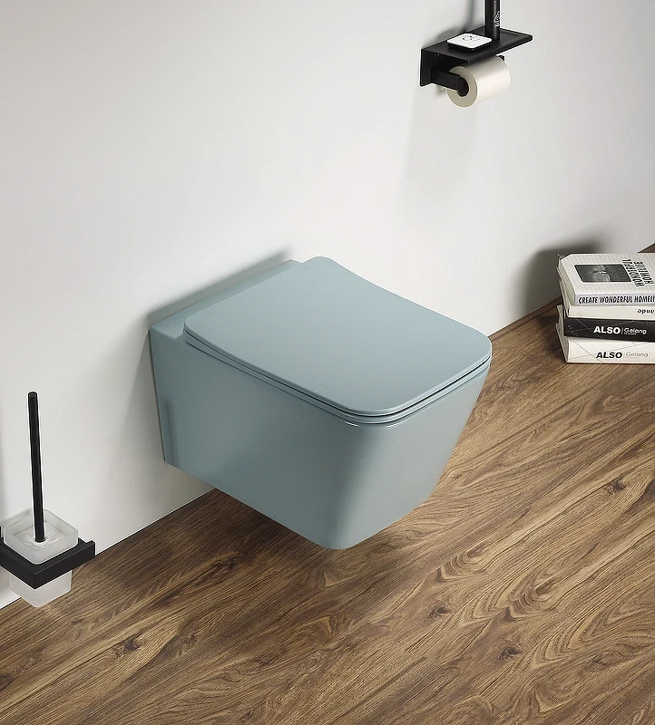 Унитаз CeramaLux 5170MLG подвесной Зеленый матовый с сиденьем Микролифт фаянс подвесной