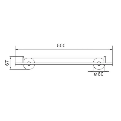 Стеклянная полка D-Lin D260280 цвет Сталь