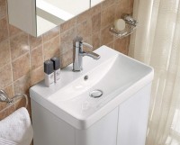 Раковина CeramaLux 60 9595-60 Белая фаянс полувстраиваемая