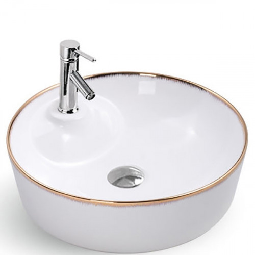 Раковина-чаша CeramaLux 45 D1306H011 Белая фаянс накладная