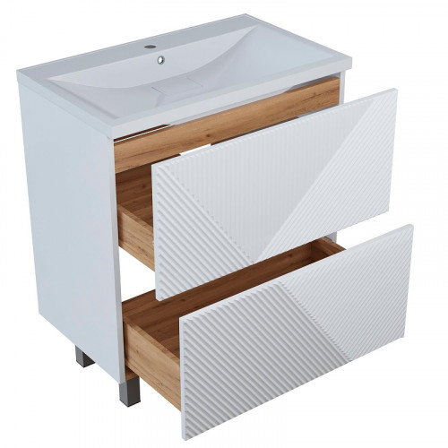 Тумба под раковину Mixline Вектор 75 554822 цвет Белый