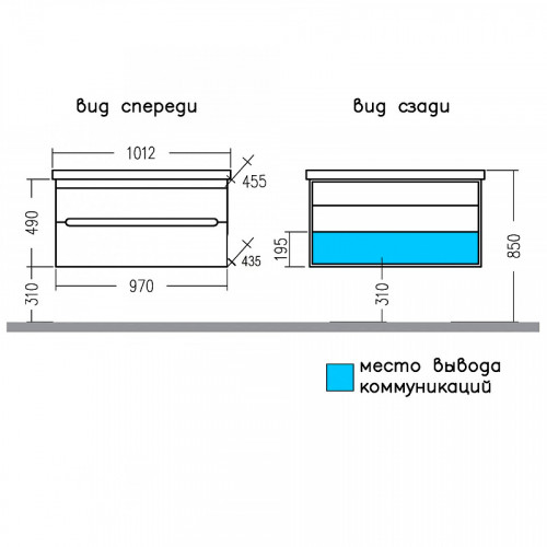 Тумба под раковину СанТа Лондон 100 224040 подвесная Белая МДФ / ЛДСП