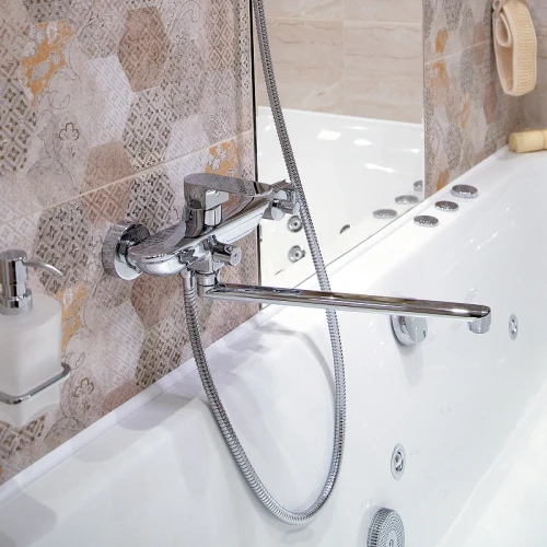 Смеситель для ванны WasserKRAFT Dinkel 5802L универсальный Хром