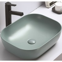 Раковина-чаша CeramaLux 50 78104MLG-6 Зеленая фаянс накладная