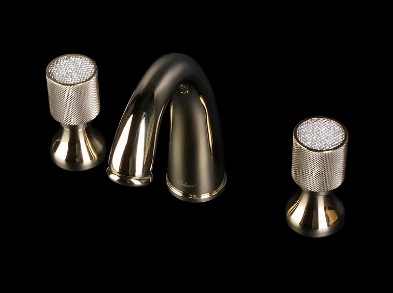 Смеситель для раковины Boheme Royal Cristal 297-Royal/CRST Золото латунь