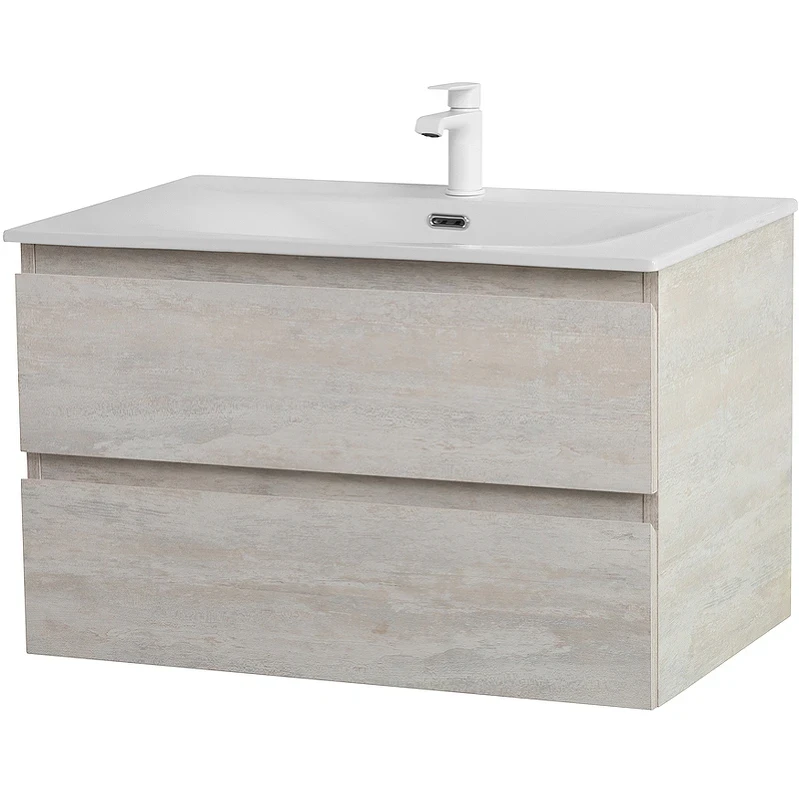Тумба под раковину Cezares Molveno 80 MOLVENO-80-2C-SO-LB подвесная Legno Bianco МДФ / ЛДСП
